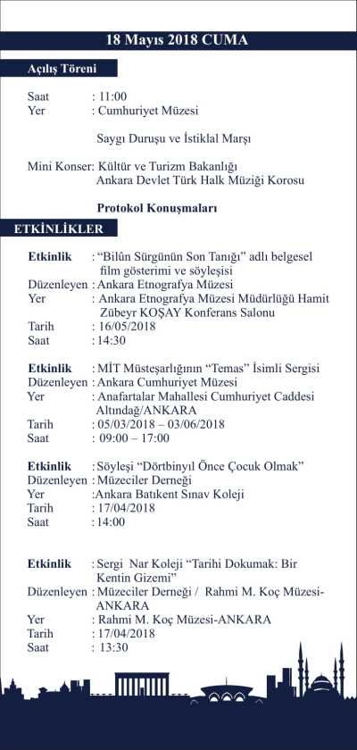 ULUSLARARASI MÜZELER GÜNÜ